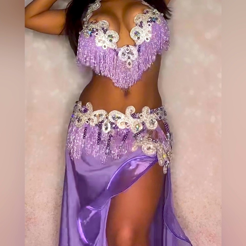 SOLD - Purple Luxury Belly Dance Costume